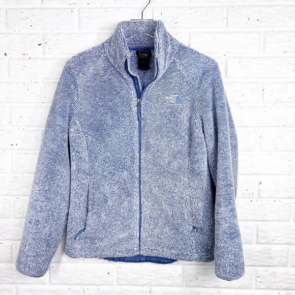 The North Face Jackets & Blazers - THE NORTH FACE Oscito Blue Deep Pile Fleece Full Zip Jacket